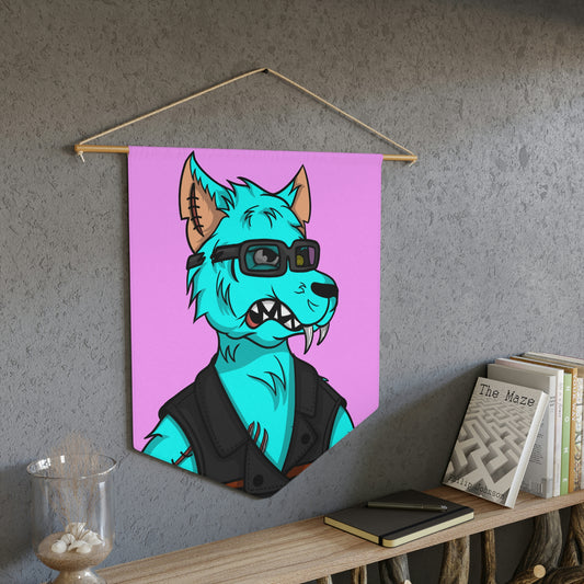 Wolve Aqua Water Blue Wolf Cyborg Pennant