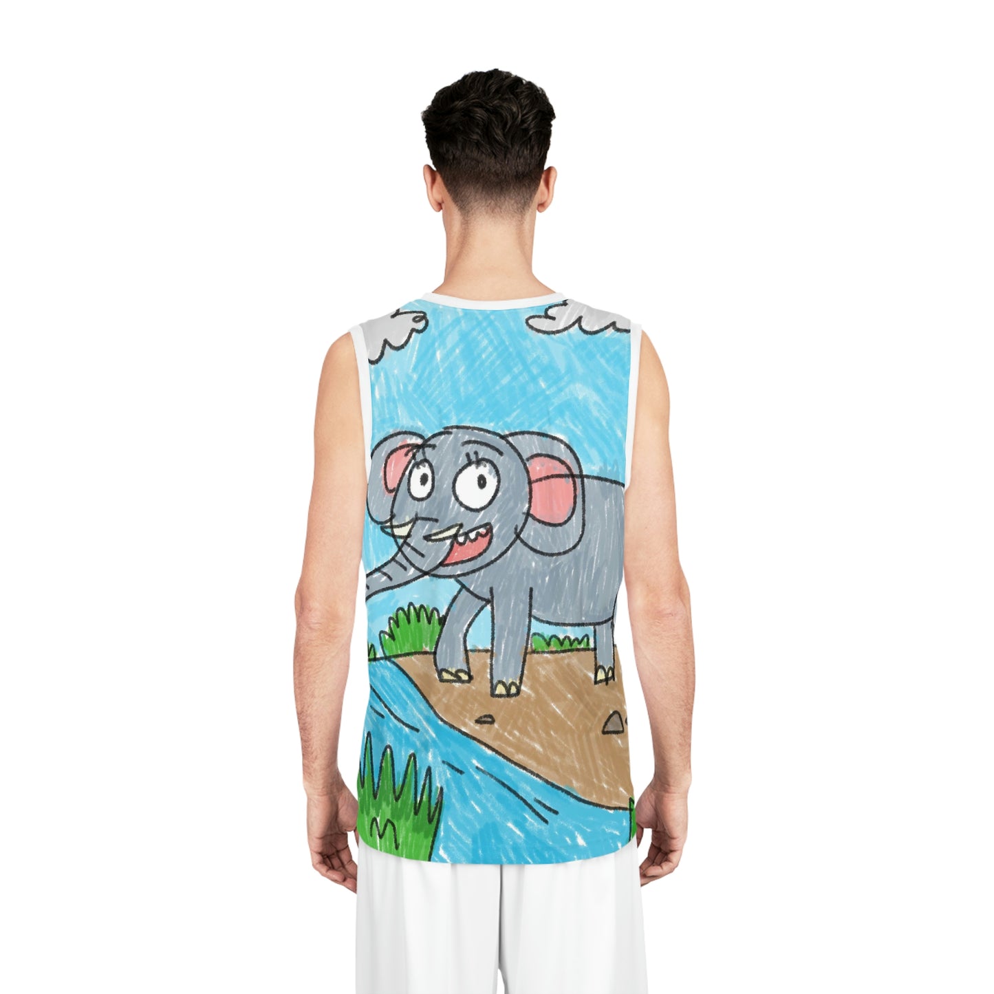 Elefante Elephant King Safari Animal Basketball Jersey (AOP)