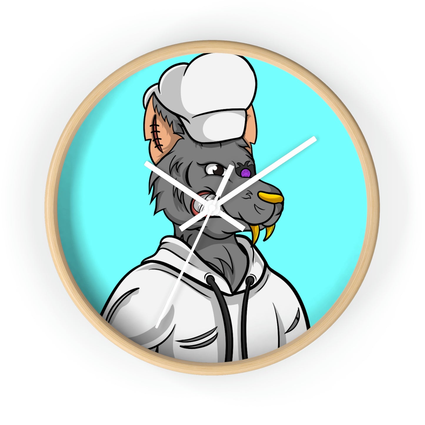 Chief Chef Cook Wolf Werewolve Cyborg Wall clock