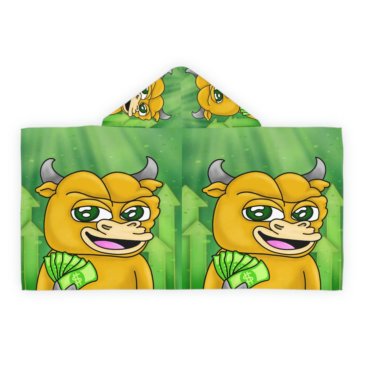 Bull Run Money Bear Market Graphic Youth Hooded Towel