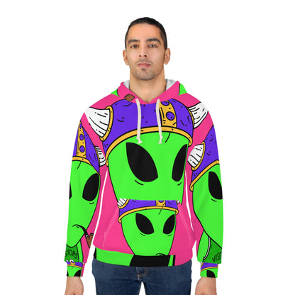 Pipa de fumar vikinga Space Alien AOP Sudadera con capucha unisex 