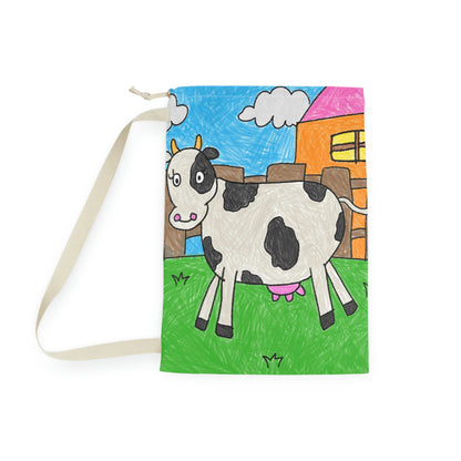 Cow Moo Farm Barn Animal Character Laundry Bag