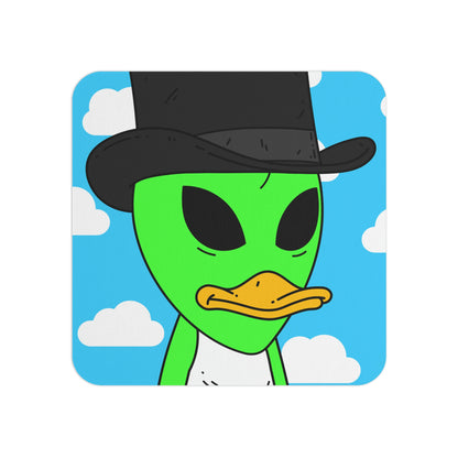 The Visitors Green Alien Duck Black Top Hat Coasters (50, 100 pcs)