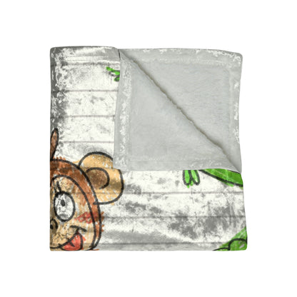 Graphic Monkey - Fun Zoo Clothing for Ape Lovers Crushed Velvet Blanket