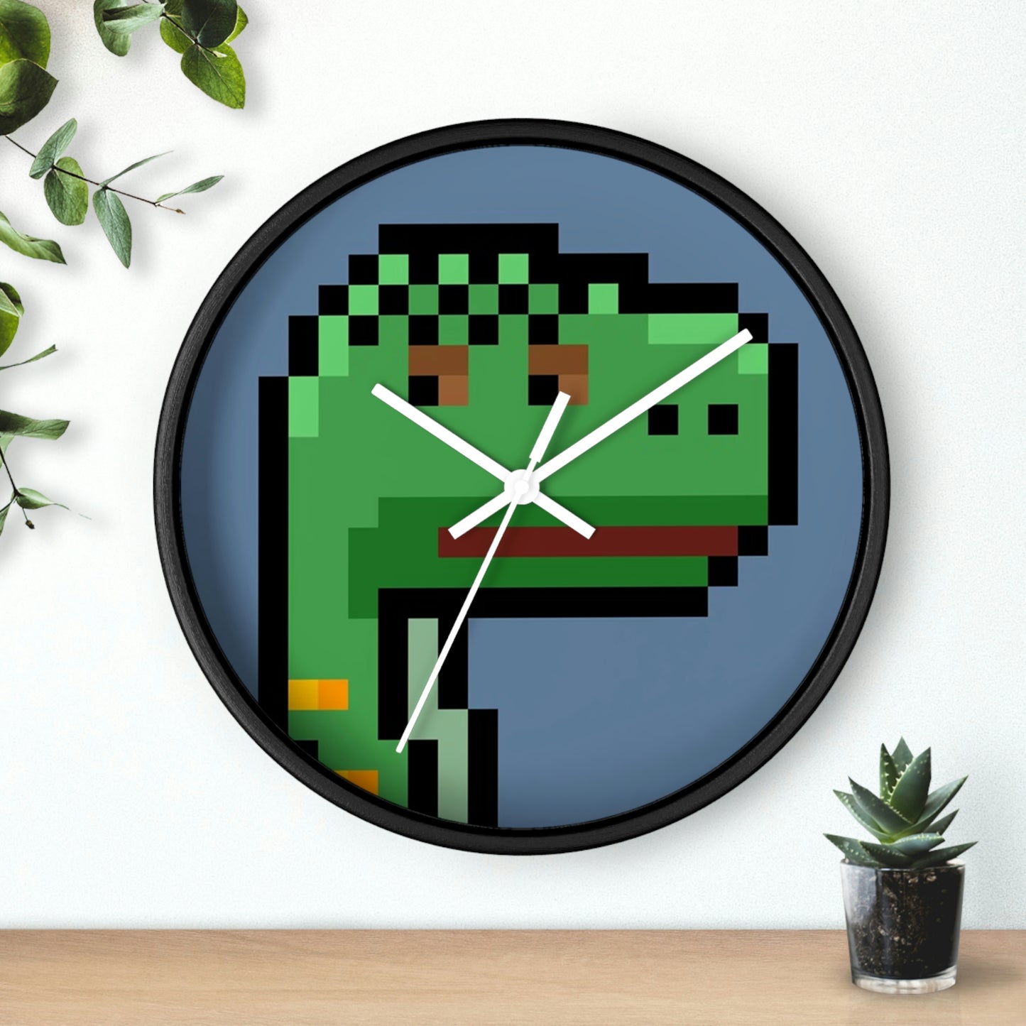 Dinosaur Dino Pixel Wall clock