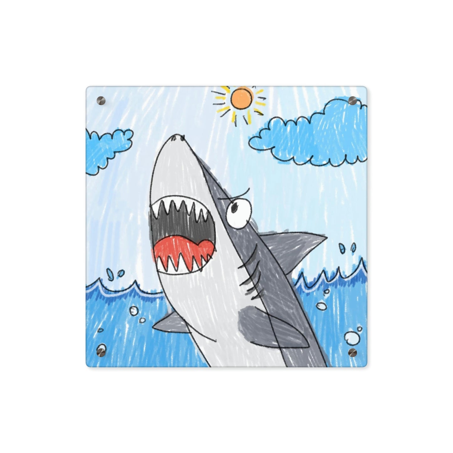 Shark Jaw Teeth Attack Ocean Sea Creature Acrylic Wall Art Panels