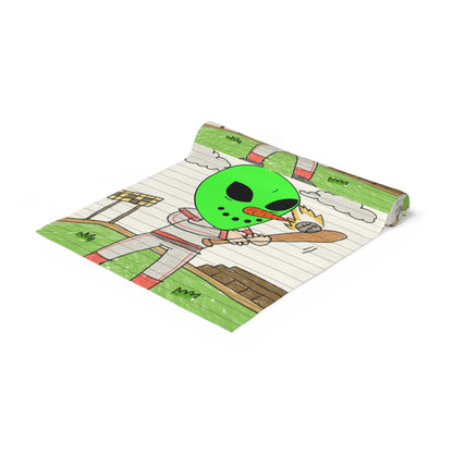 Baseball Veggie Visi Vegetable Visitor Alien Table Runner