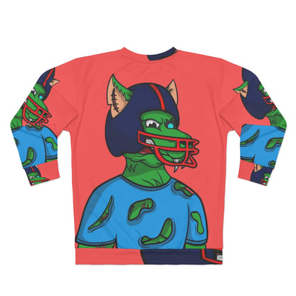 Football Werewolf Wolf Green Fur AOP Unisex Sweatshirt