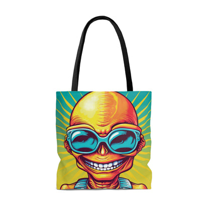 Alien Pop Culture Bright Body Designer Tote Bag (AOP)