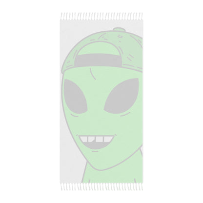 The Green Alien Visitor with Hat Boho Beach Cloth