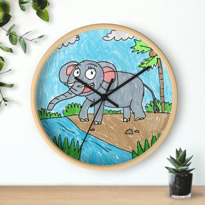 Elefante Elephant King Safari Animal Wall clock