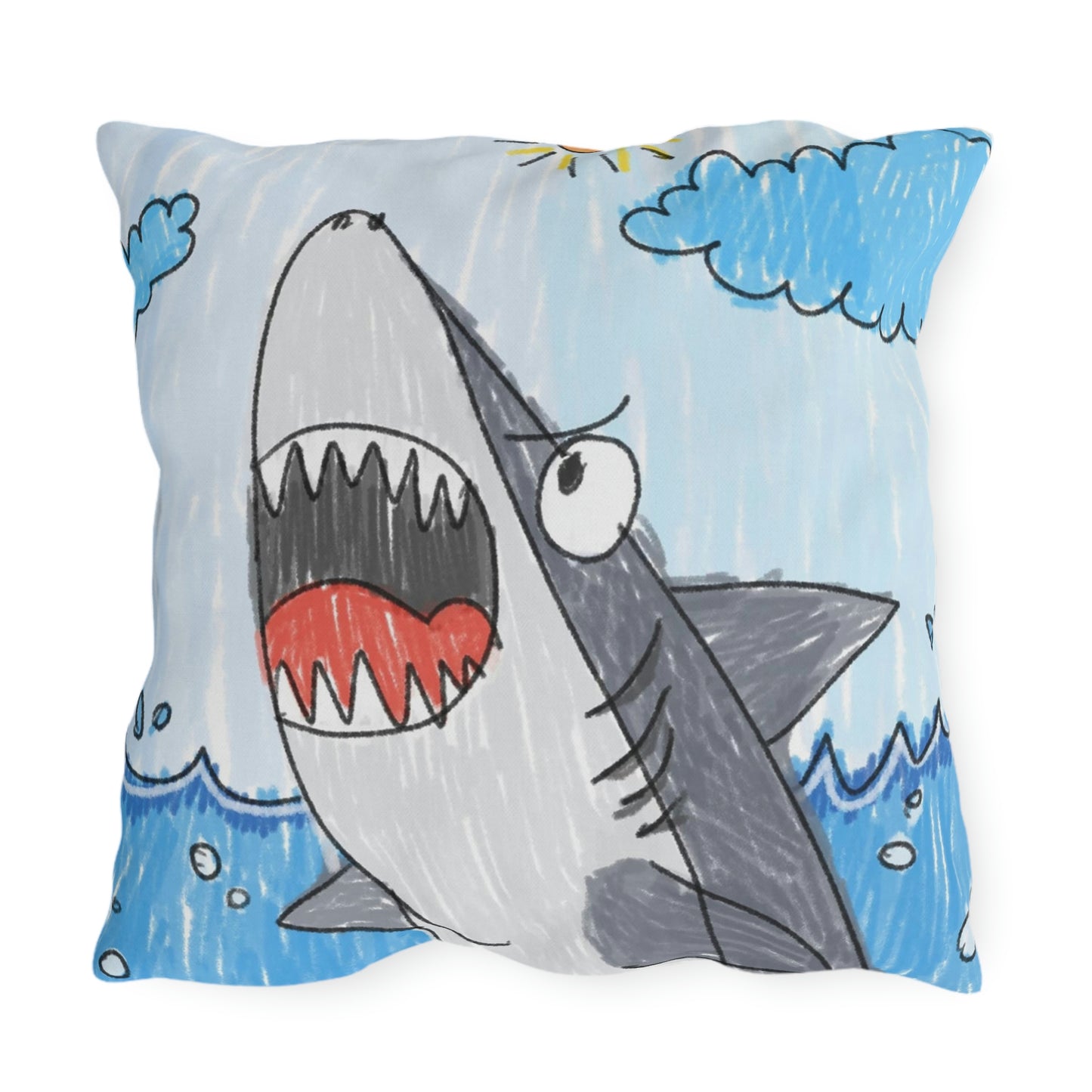 Shark Jaw Teeth Attack Ocean Sea Creature Outdoor Pillows