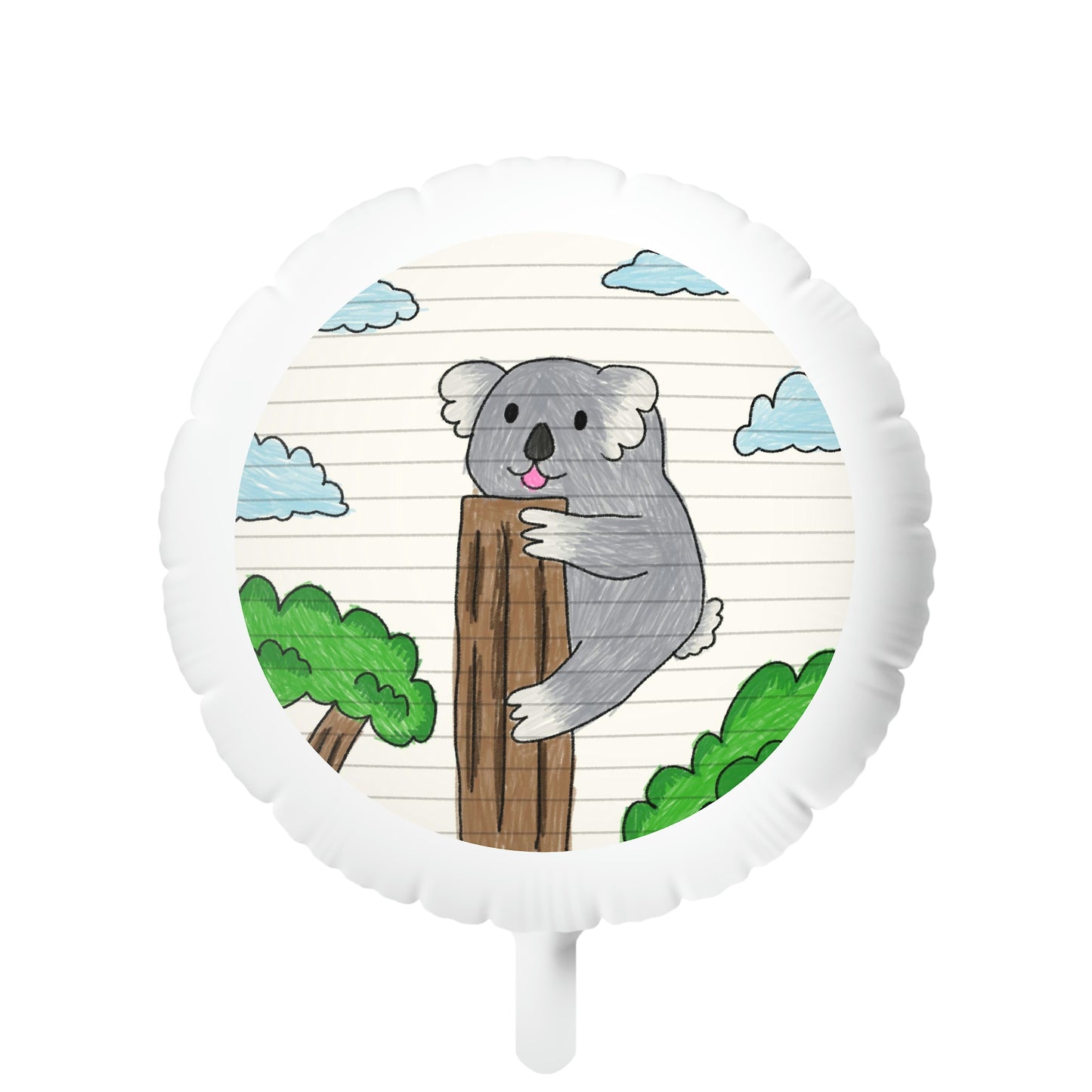 Globo de helio Mylar escalador de árboles animal oso koala