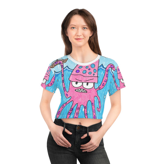 Camiseta corta AOP con gráfico limpio The Kraken Octopus