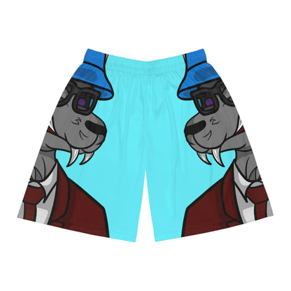 Pantalones cortos de baloncesto Maroon Business Wolf Cyborg 