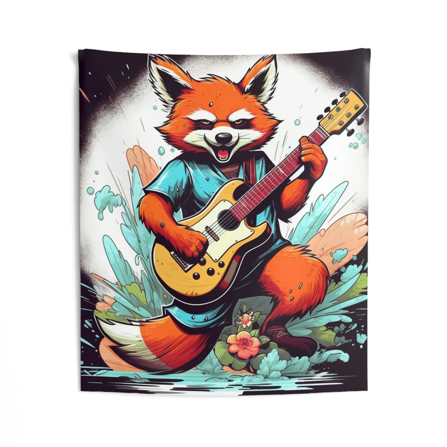 Red Panda Music Band Animal Indoor Wall Tapestries