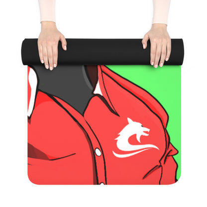 Cyborg Wolf Pack Red Sport Jacket Wolve Rubber Yoga Mat