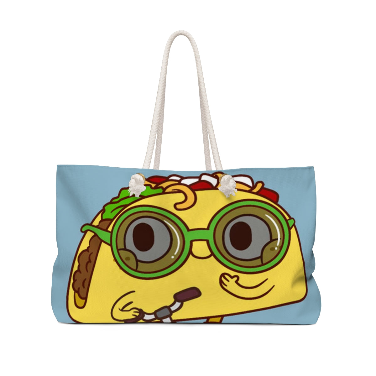 Round Glasses Taco Character Anime Weekender Bag