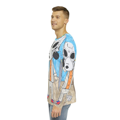 Science LOL Visitor Alien Scientific Formula - Camisa AOP de manga larga para hombre 