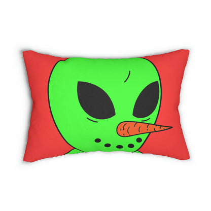 Veggie Visi Alien Vegetable Visitor Spun Polyester Lumbar Pillow