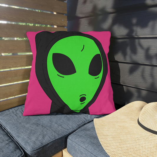 Anonymous Anon Alien Visitor Outdoor Pillows