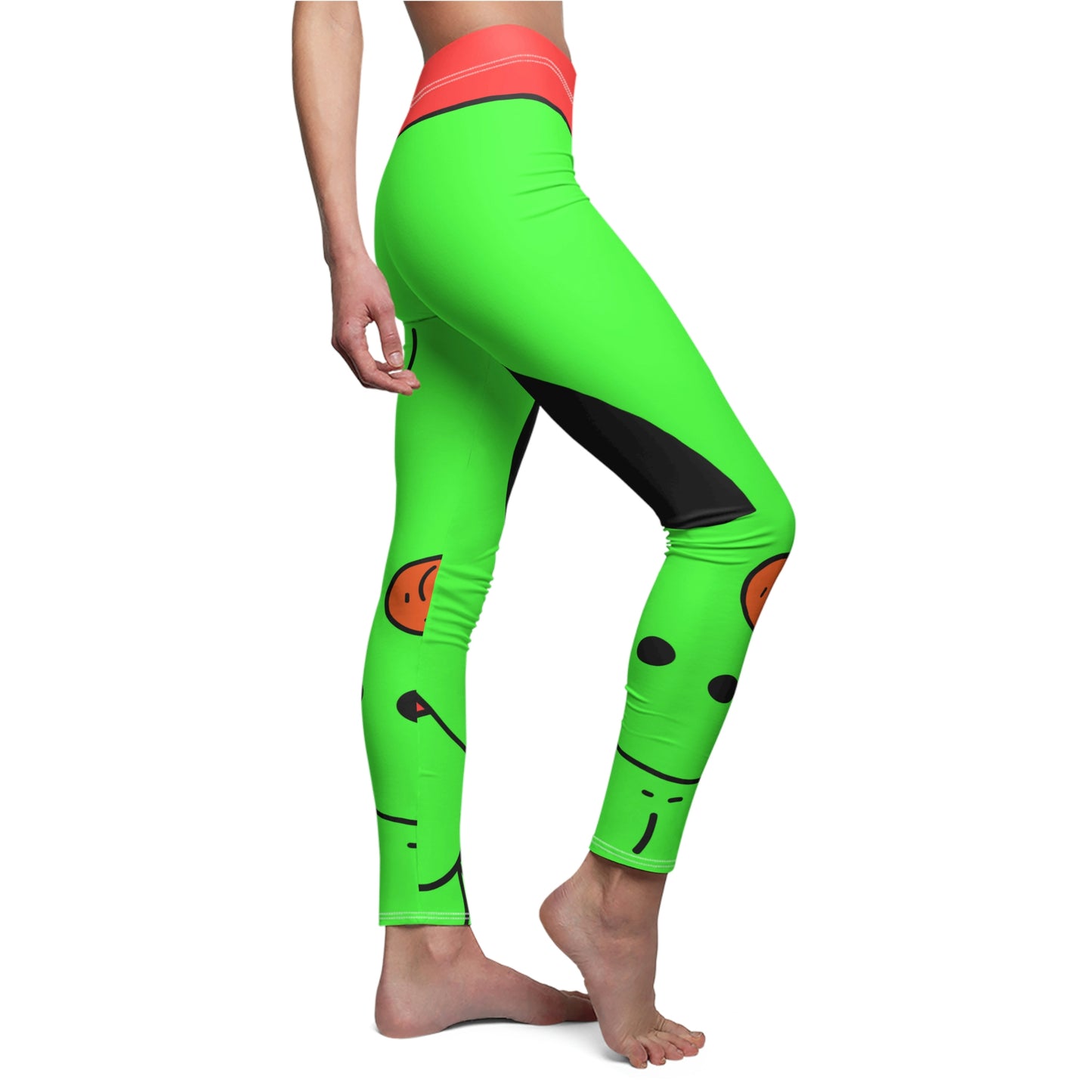 Veggie Visi Alien Vegetable Visitor Women's Cut & Sew Casual Leggings