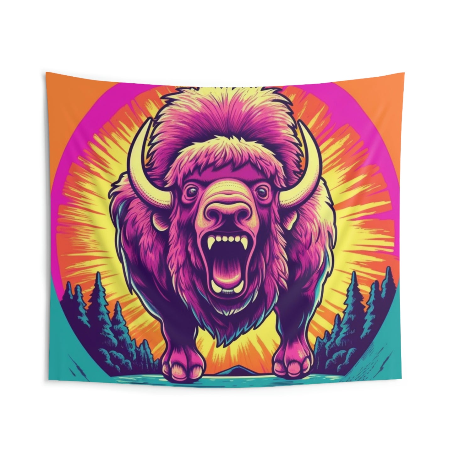 Tapices de pared para interiores estilo Buffalo American Bison Graphic USA 