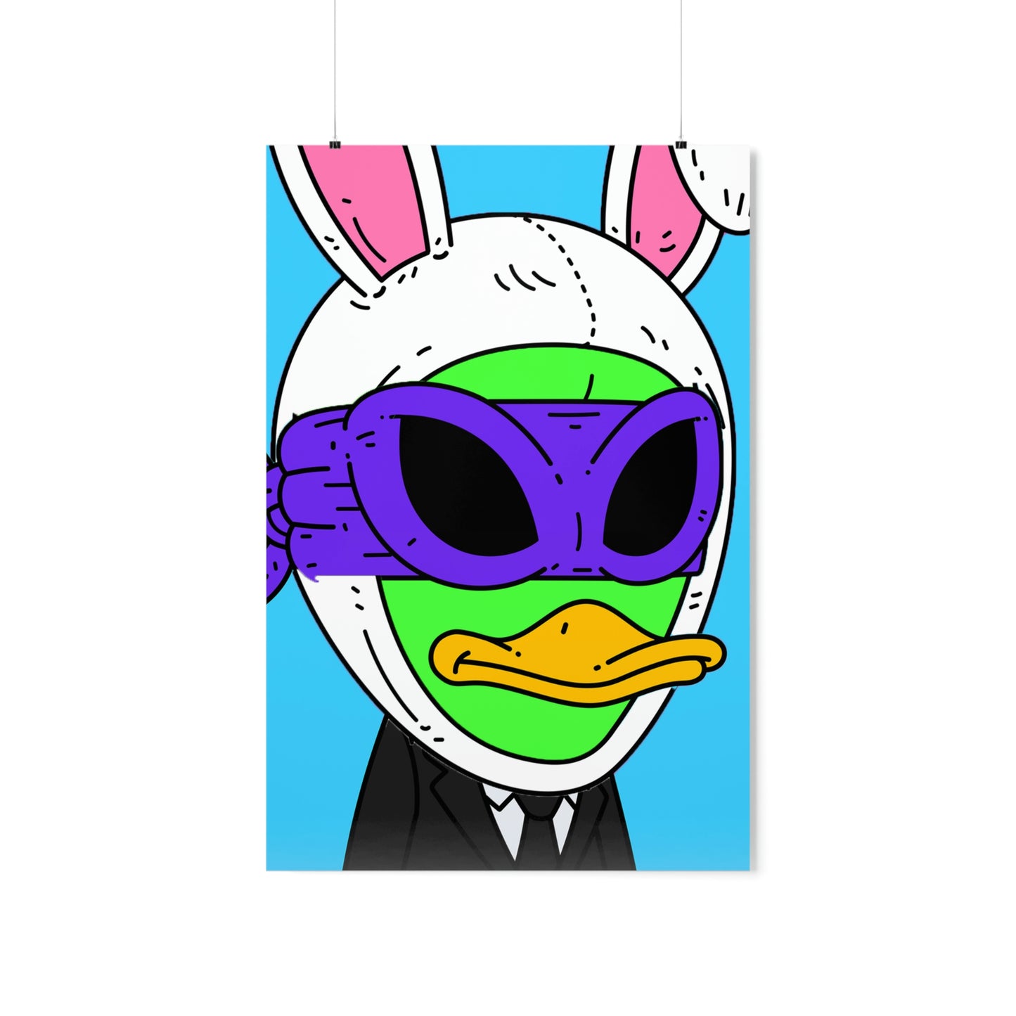 Easter Bunny Alien Visitor 751 Rabbit Premium Matte Vertical Posters