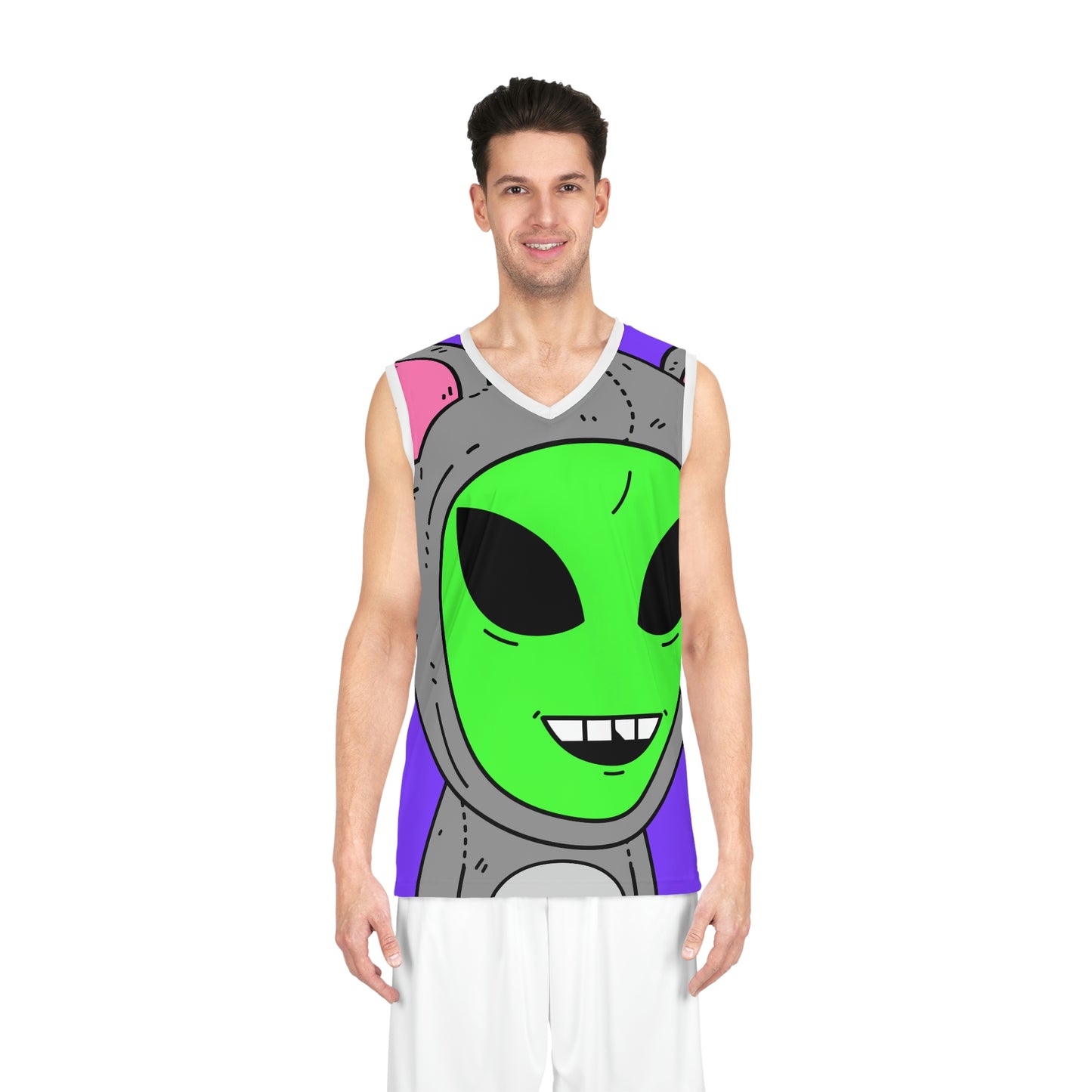 Visitor Mouse Alien Character Basketball Jersey