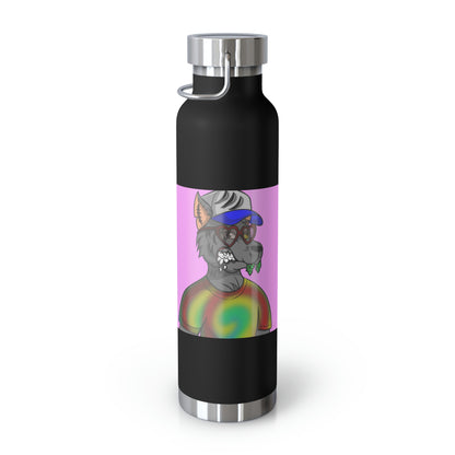 Heart Wolf Werewolve Tiedye Copper Vacuum Insulated Bottle, 22oz