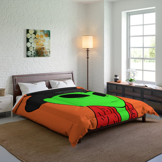 Red Robe Alien Black Top Hat Green Visitor Bed Comforter