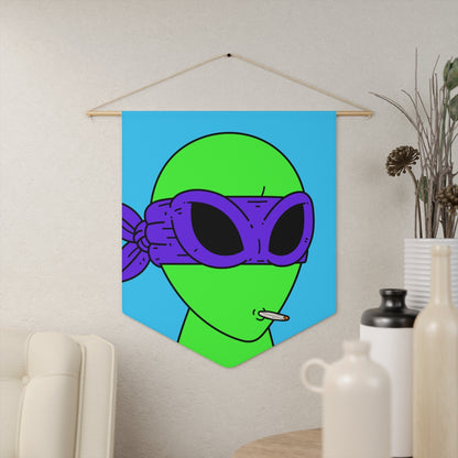 Green Ninja Turtle Visitor Alien Pennant