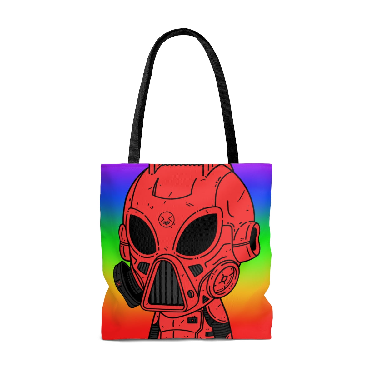 LOL Rainbow Armored Red Future Alien Cyborg Machine Visitante AOP Bolsa de tela 