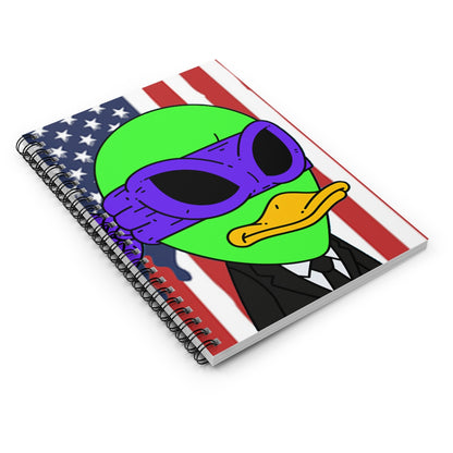 USA Visitor 751 Alien Spiral Notebook - Ruled Line