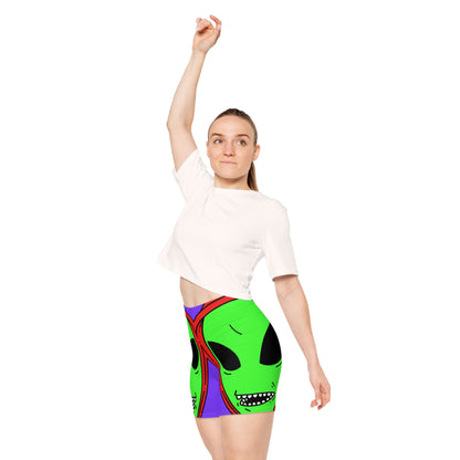 Alien visitor visi graphic Biker Shorts