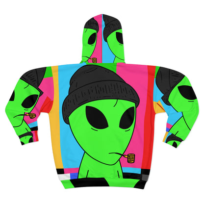 Seventies Alien AOP Unisex Zip Hoodie