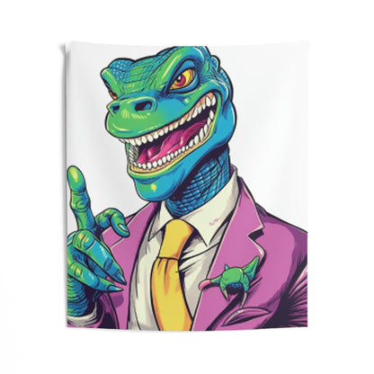 Business Dinosaur CEO Savy Indoor Wall Tapestries