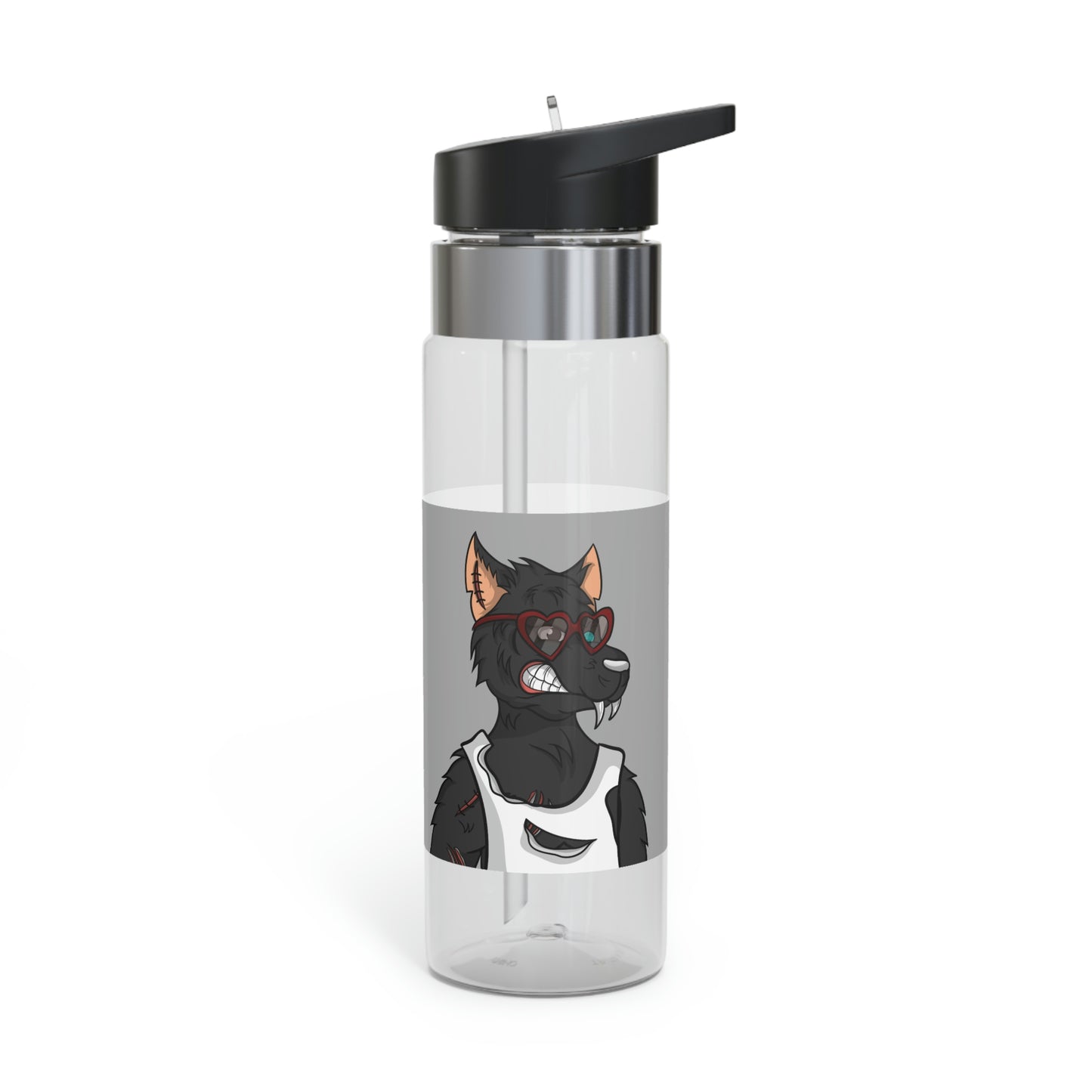 Heart Valentine Black Wolf Cyborg Kensington Tritan™ Sport Bottle, 20oz