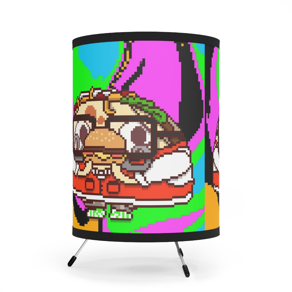 Food Burger Cooked Hungry Taco Tripod Lamp with High-Res Printed Shade, US\CA plug