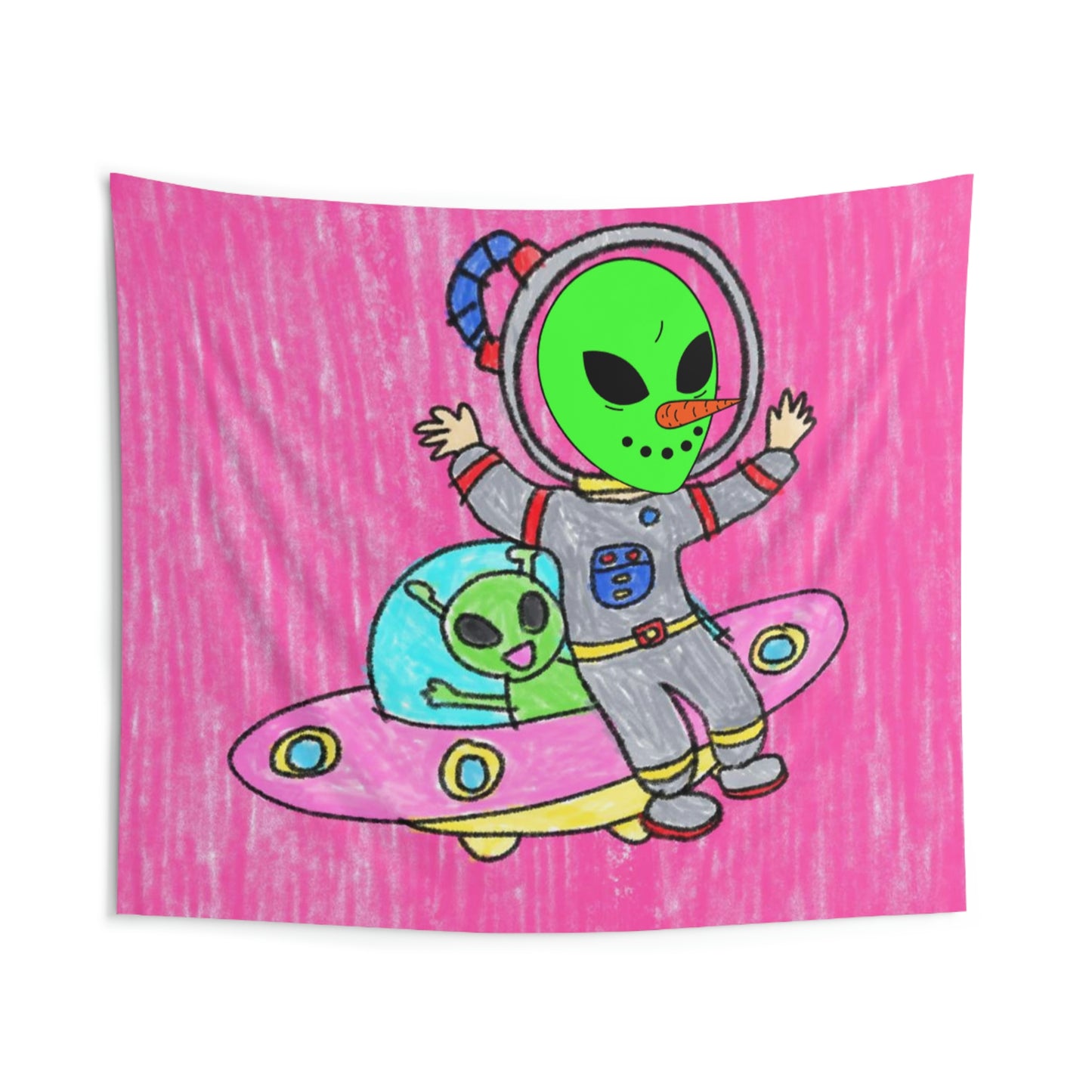 Veggie Visi Alien Vegetable Visitor UFO Indoor Wall Tapestries