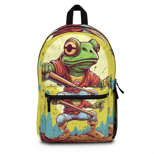 Baseball Frog Athlete Sports Amphibian Backpack