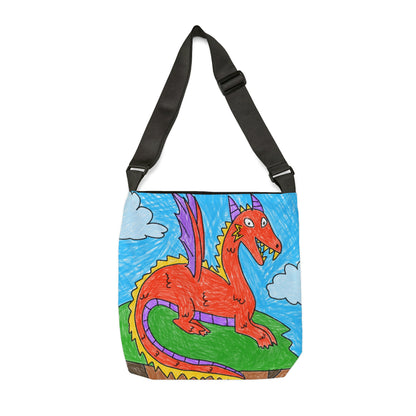 Fierce Dragon Medieval Adjustable Tote Bag (AOP)