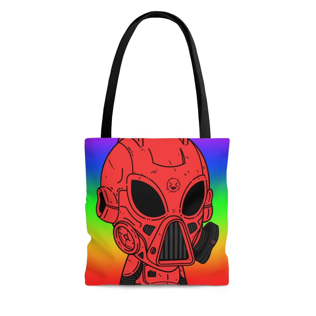 LOL Rainbow Armored Red Future Alien Cyborg Machine Visitante AOP Bolsa de tela 