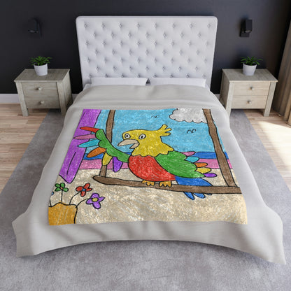 Animal Lover Parrot Perfect Gift for Parrot Owners Crushed Velvet Blanket