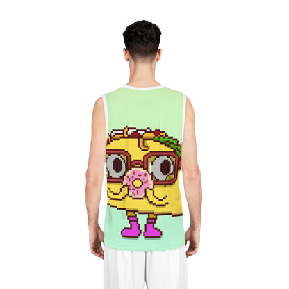 Donut Eat Taco Basketball Jersey