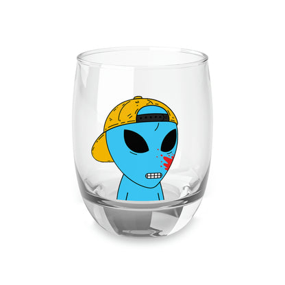 Alien Blue Blood Visitor Whiskey Glass