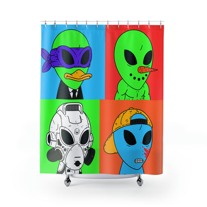 Alien Visitors Shower Curtains