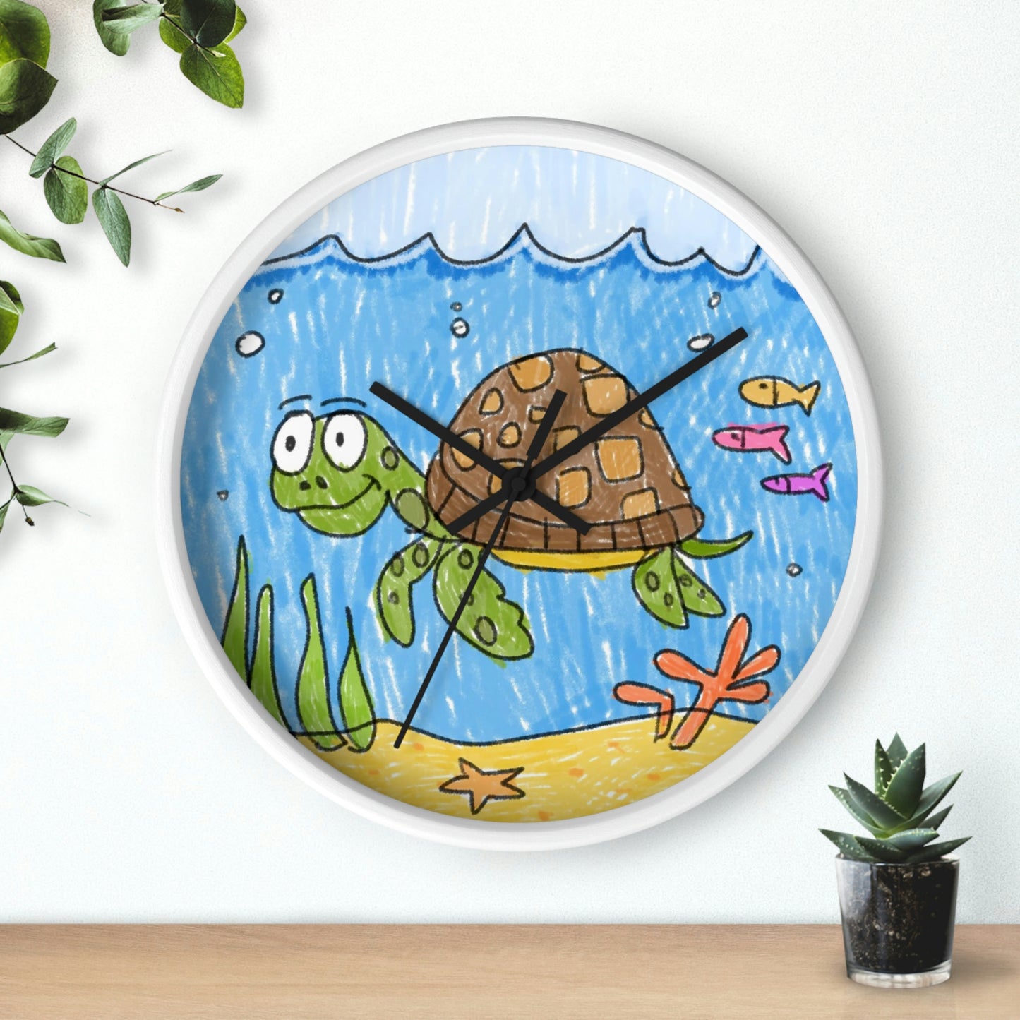 Reloj de pared Sea Turtle Beach Sand Ocean 