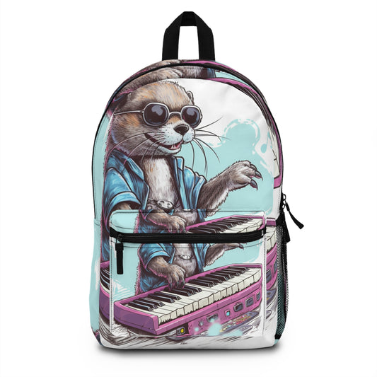 Otter Piano Keyboard Music Player Graphic Backpack