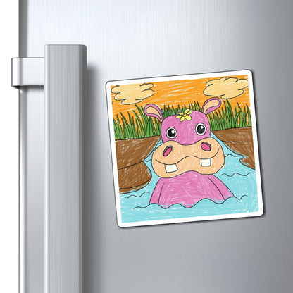 Hippo Hippopotamus Animal Creature Graphic Magnets